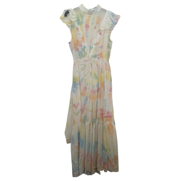 Young Fabulous & Broke Dresses & Skirts - Young Fabulous & Broke Cruz Open Back Ruffle Maxi Dress Papaya Summer of Love S